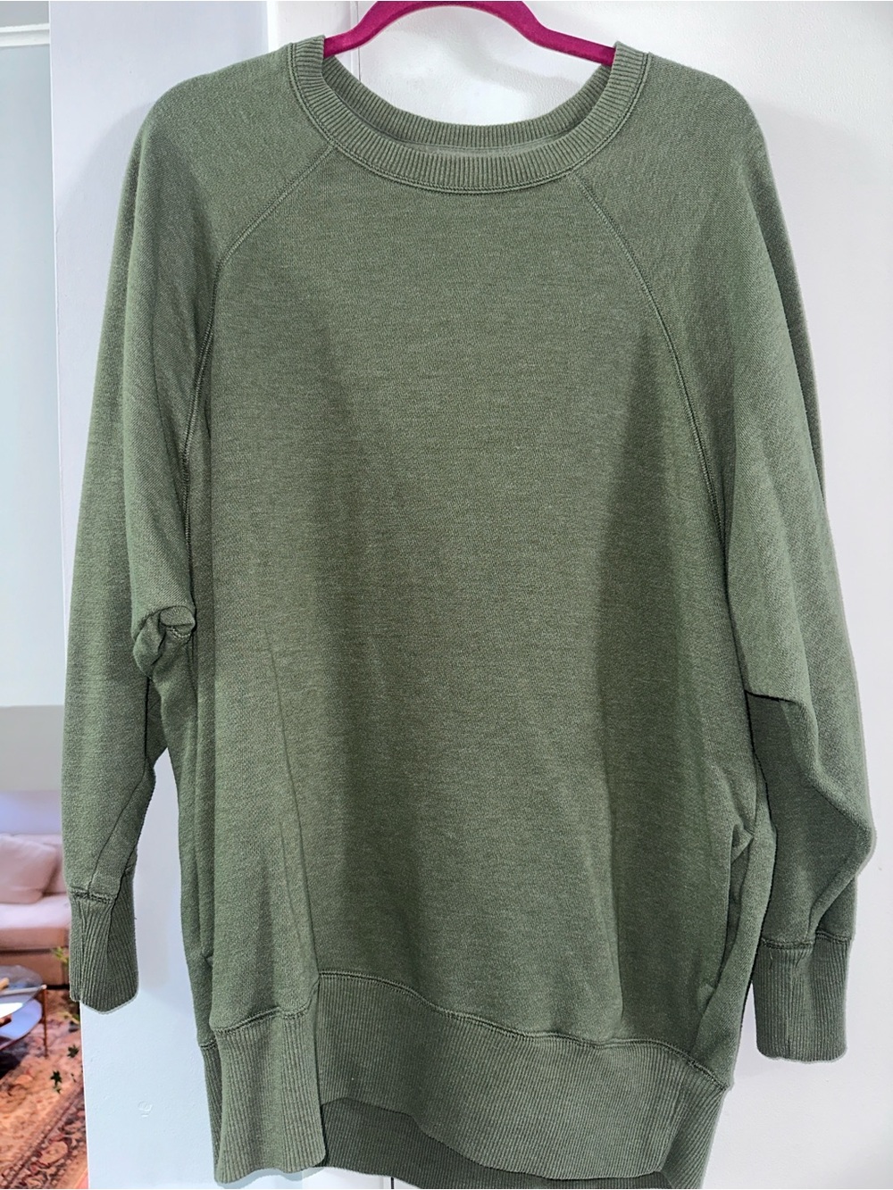 aerie Olive Green Crewneck